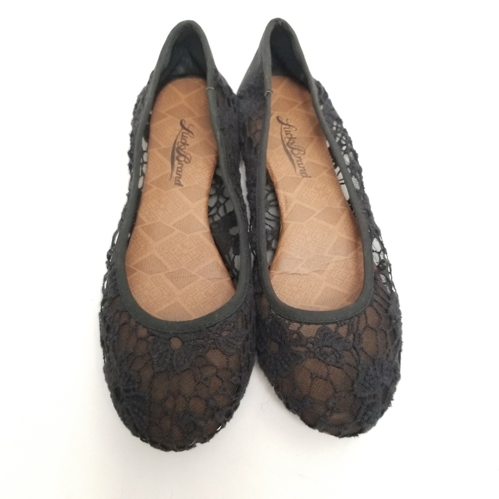 Lucky Brand Flats Black Lace